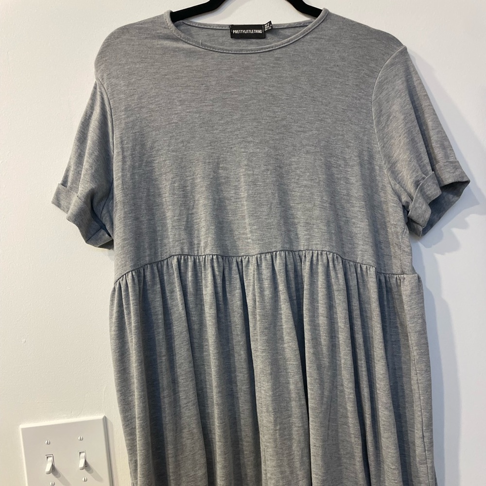 Pretty Little Thing Grey Tshirt Dress
